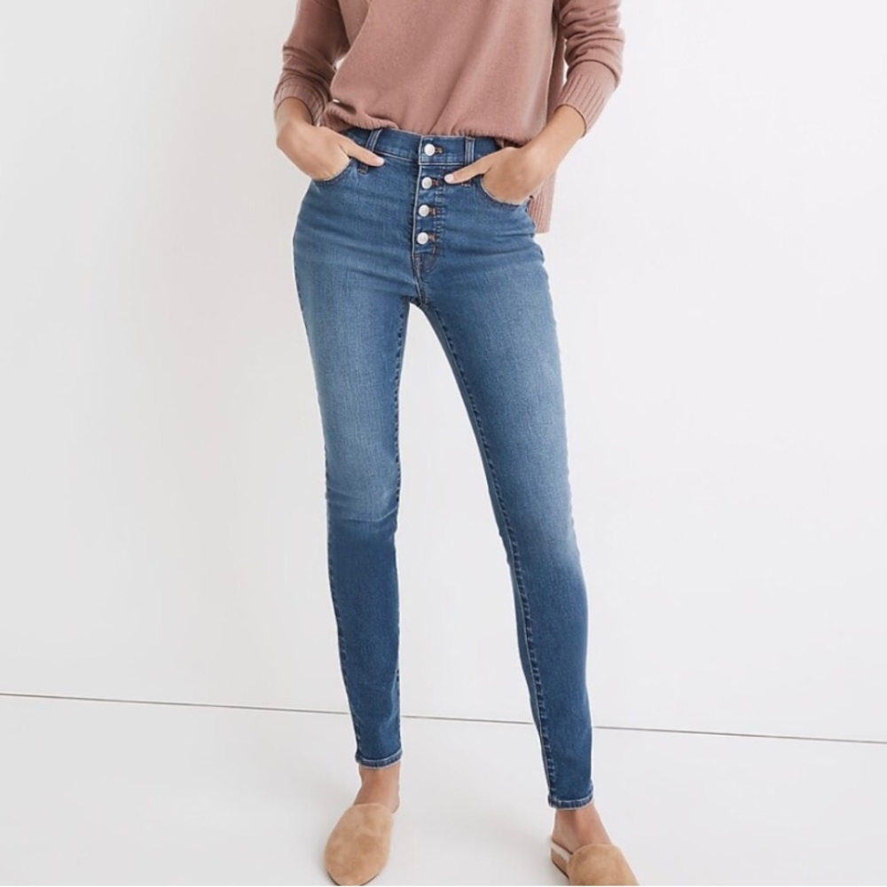 NWOT Madewell Button-front Mid-rise Skinny Jean